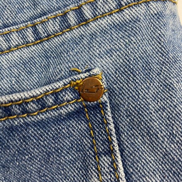 Liquor n Poker Cut-Off Frayed Jean Shorts Size 16 Blue Denim Festival Boho Beach - Picture 10 of 14